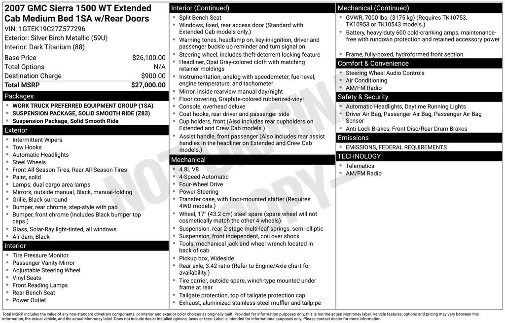 Used 2007 GMC Sierra 1500 W/T image 27