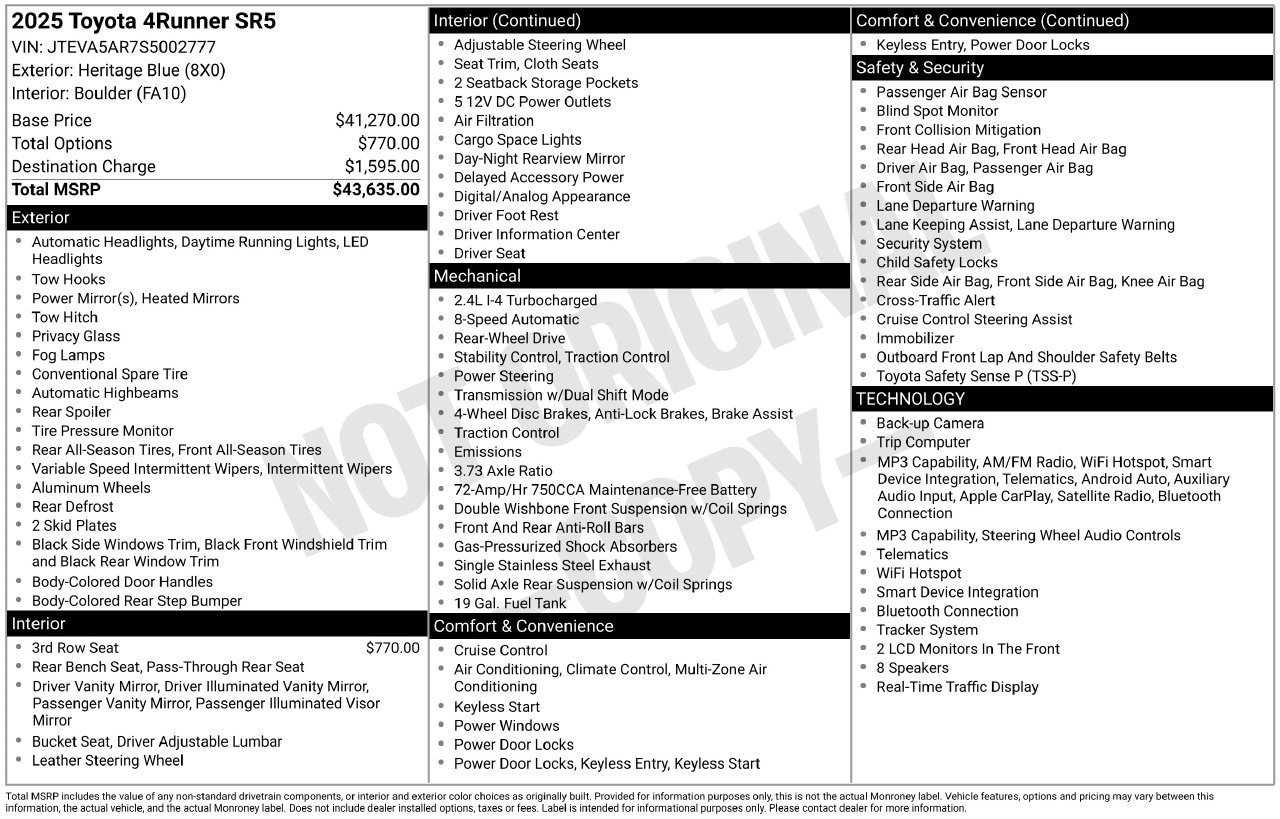 Used 2025 Toyota 4Runner SR5 RWD image 28