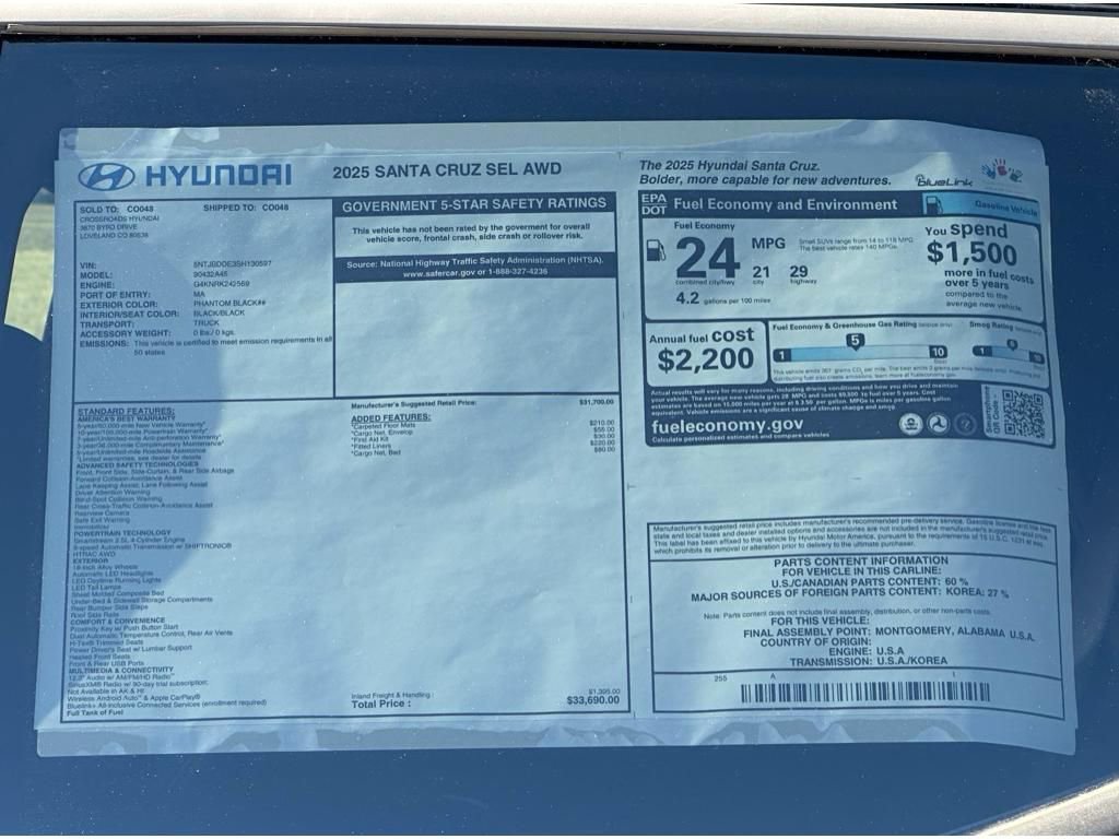 Used 2025 Hyundai Santa Cruz SEL image 6