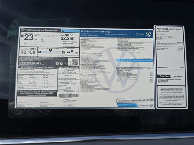 New 2026 Volkswagen Atlas SE image 19