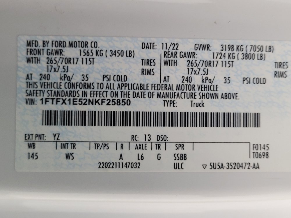 Used 2022 Ford F150 XL w/ Equipment Group 101A High AWD/4WD image 33