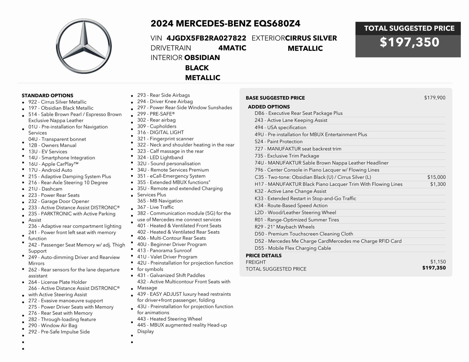 Used 2024 Mercedes-Benz Maybach EQS 680 4MATIC image 85