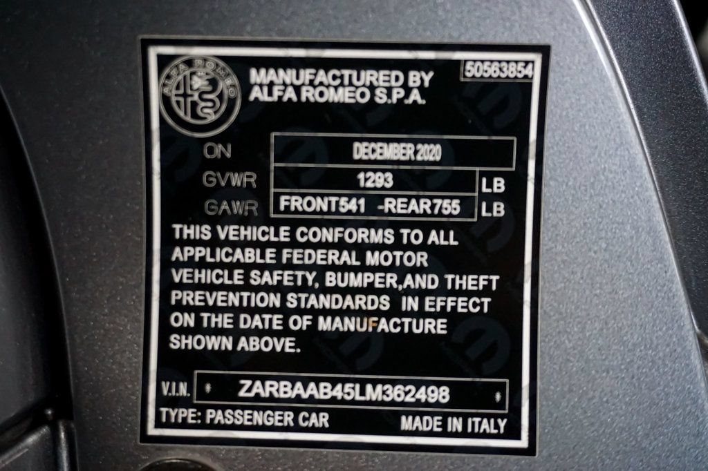 Used 2020 Alfa Romeo 4C Spider w/ Bright Package RWD image 20