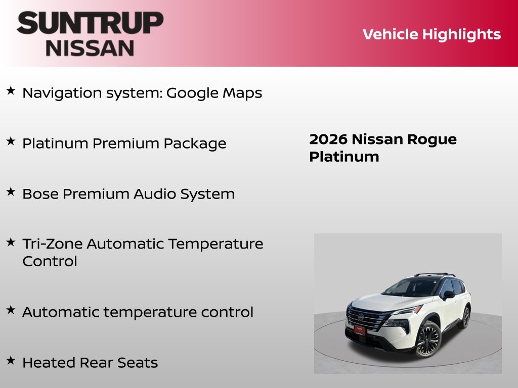 Certified 2026 Nissan Rogue Platinum w/ Platinum Premium Package AWD/4WD image 8