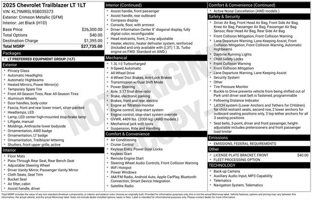 Used 2025 Chevrolet TrailBlazer LT image 5