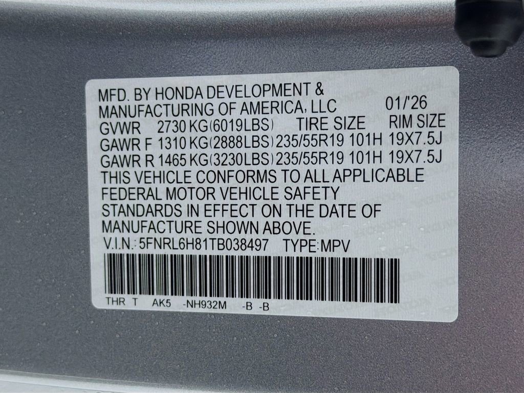 Used 2026 Honda Odyssey Touring image 36