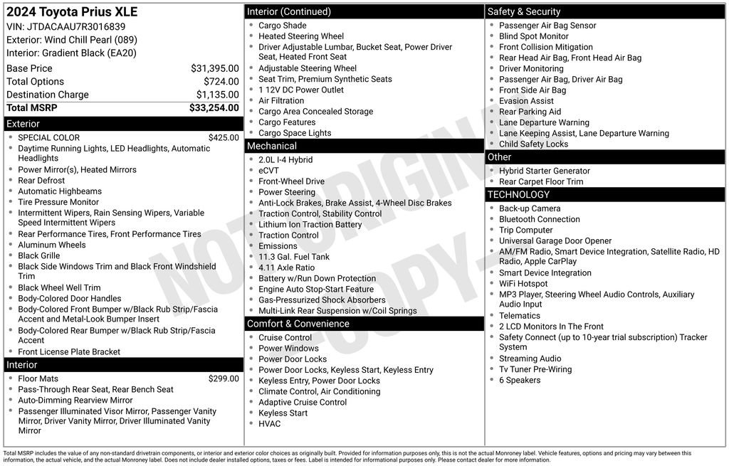 Used 2024 Toyota Prius XLE FWD image 6