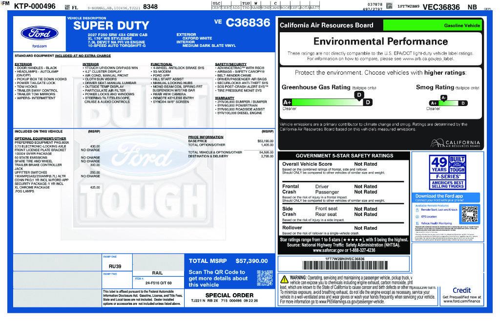New 2027 Ford F250 XL w/ XL Chrome Package AWD/4WD image 8