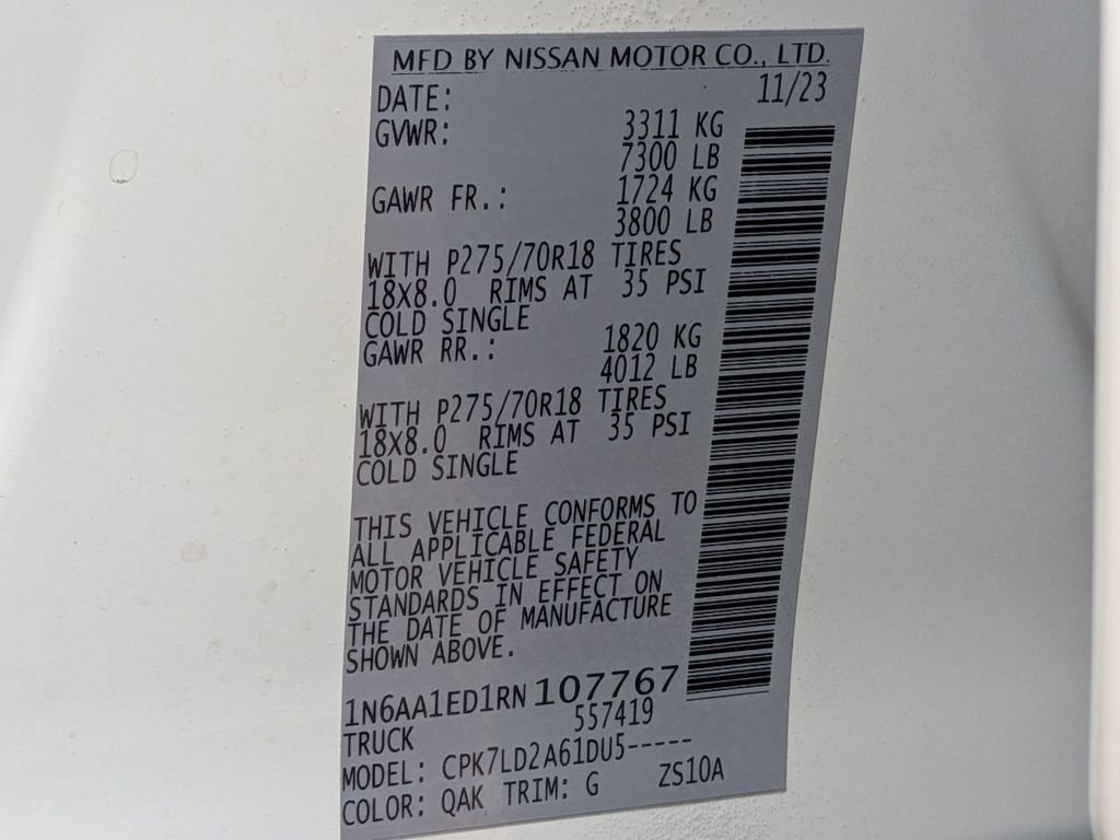 Used 2024 Nissan Titan PRO-4X w/ Off Road Protection Package image 24