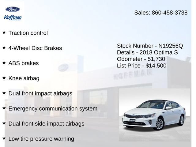Used 2018 Kia Optima S w/ Panoramic Sunroof Package FWD image 15