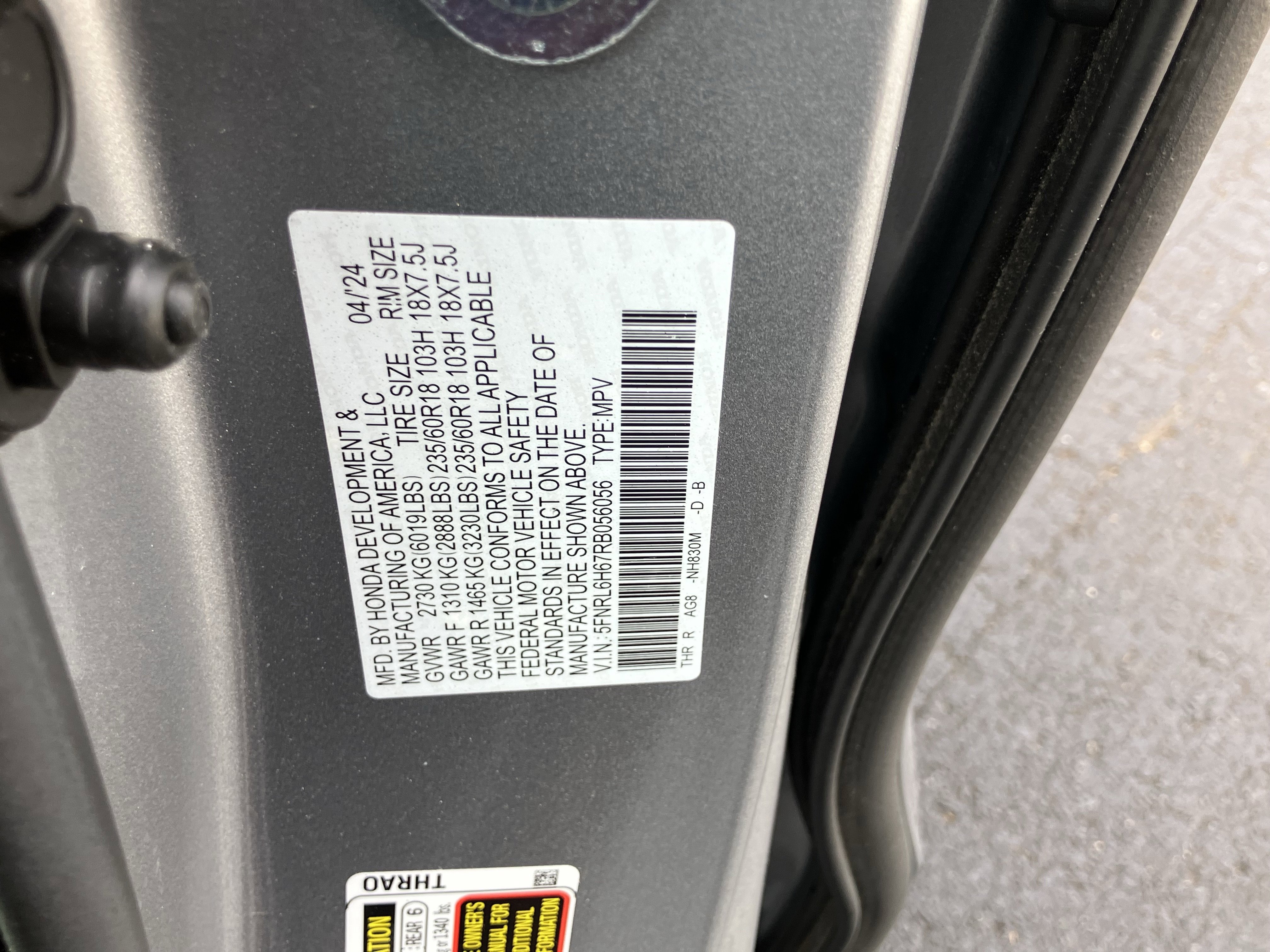 Certified 2024 Honda Odyssey EX-L image 30