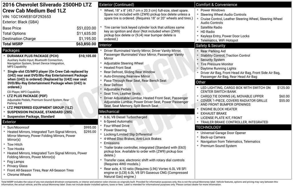 Used 2016 Chevrolet Silverado 2500 LTZ w/ Duramax Plus Package image 4