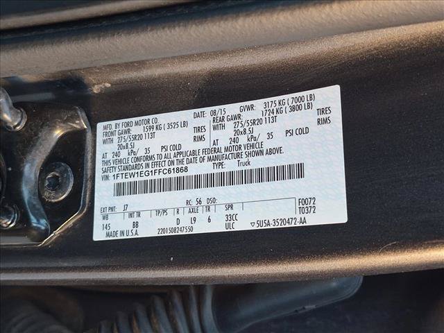 Used 2015 Ford F150 Platinum w/ Equipment Group 701A Luxury AWD/4WD image 14