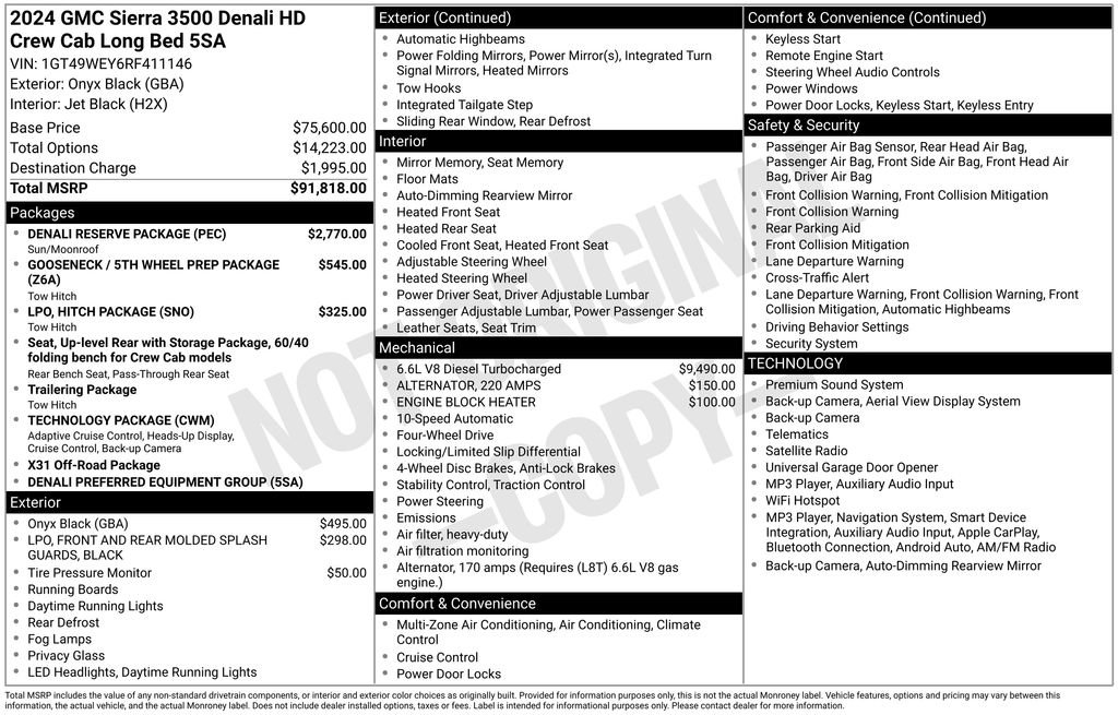 Used 2024 GMC Sierra 3500 Denali w/ Denali Reserve Package AWD/4WD image 3