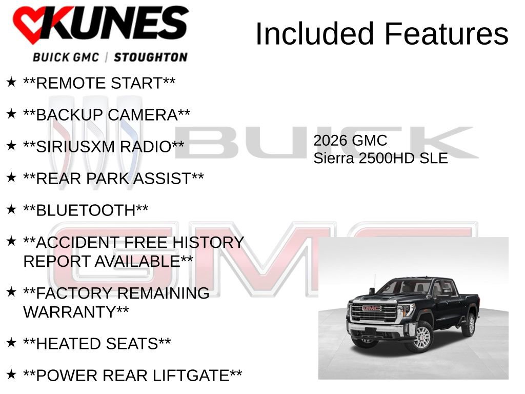 New 2026 GMC Sierra 2500 SLE w/ SLE Value Package; image 2
