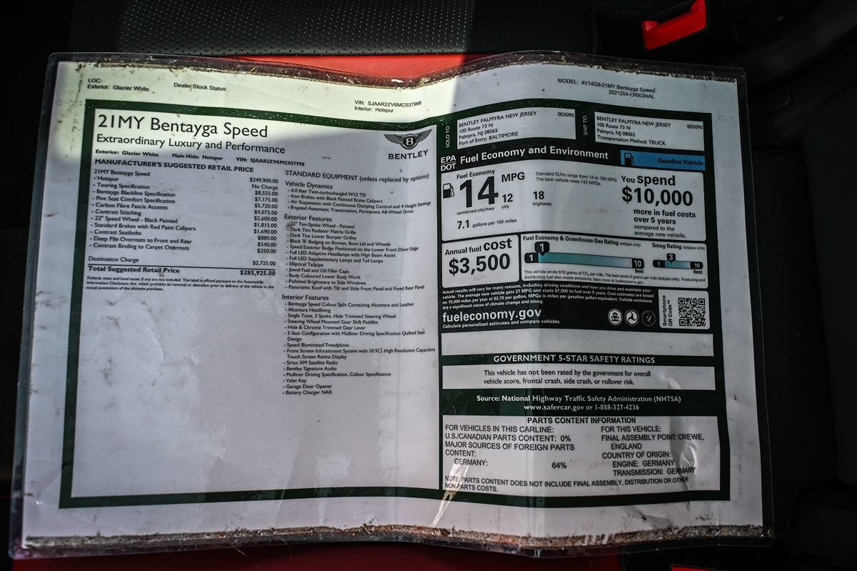 Used 2021 Bentley Bentayga Speed AWD/4WD image 24