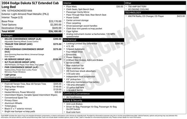 Used 2004 Dodge Dakota SLT w/ Deluxe Convenience Group image 2