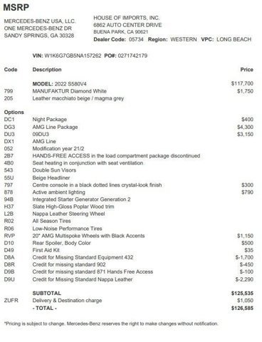 Certified 2022 Mercedes-Benz S 580 4MATIC Sedan image 3