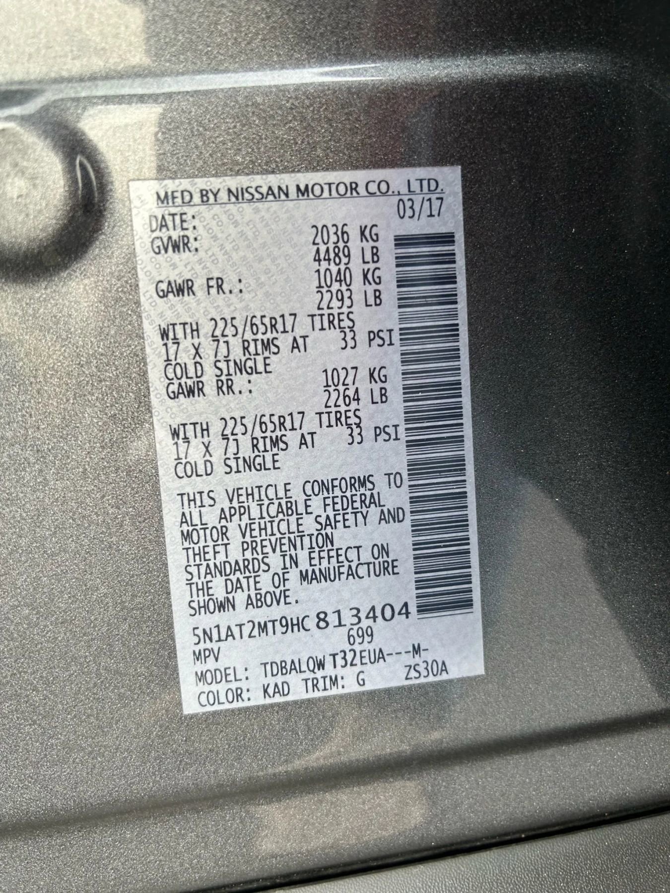 Used 2017 Nissan Rogue SV w/ Midnight Edition Package image 20