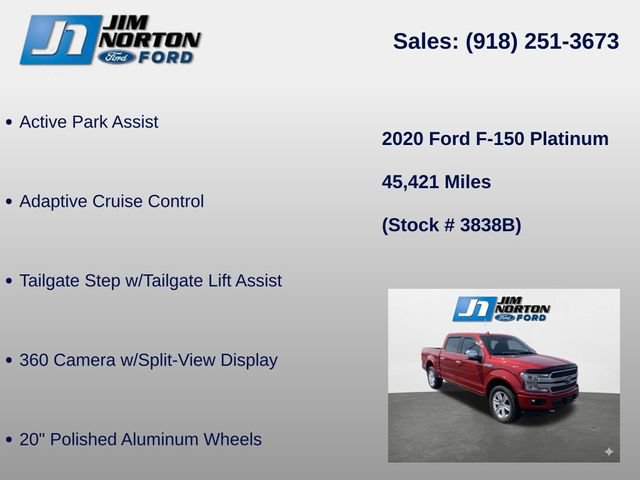 Used 2020 Ford F150 Platinum w/ Equipment Group 701A Luxury AWD/4WD image 14