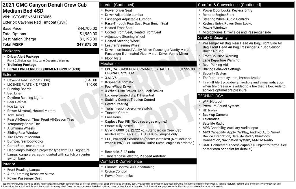 Certified 2021 GMC Canyon Denali AWD/4WD image 2