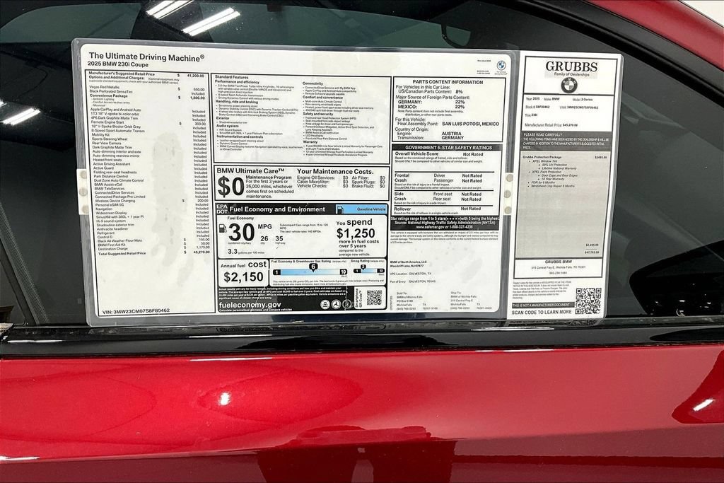 New 2025 BMW 230i Coupe w/ Convenience Package RWD image 35