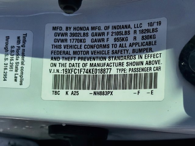 Used 2019 Honda Civic EX-L image 23