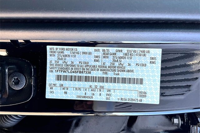 New 2025 Ford F150 Platinum w/ Equipment Group 702A High image 12