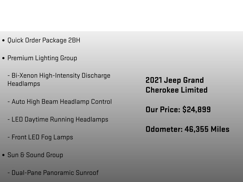 Used 2021 Jeep Grand Cherokee Limited w/ Sun & Sound Group AWD/4WD image 6