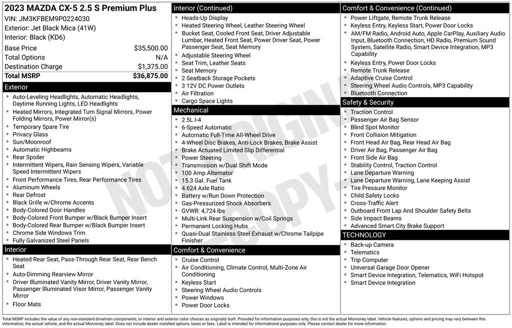 Certified 2023 MAZDA CX-5 AWD 2.5 S w/ Premium Plus Pkg image 41