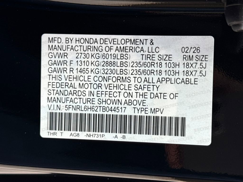 New 2026 Honda Odyssey EX-L image 28