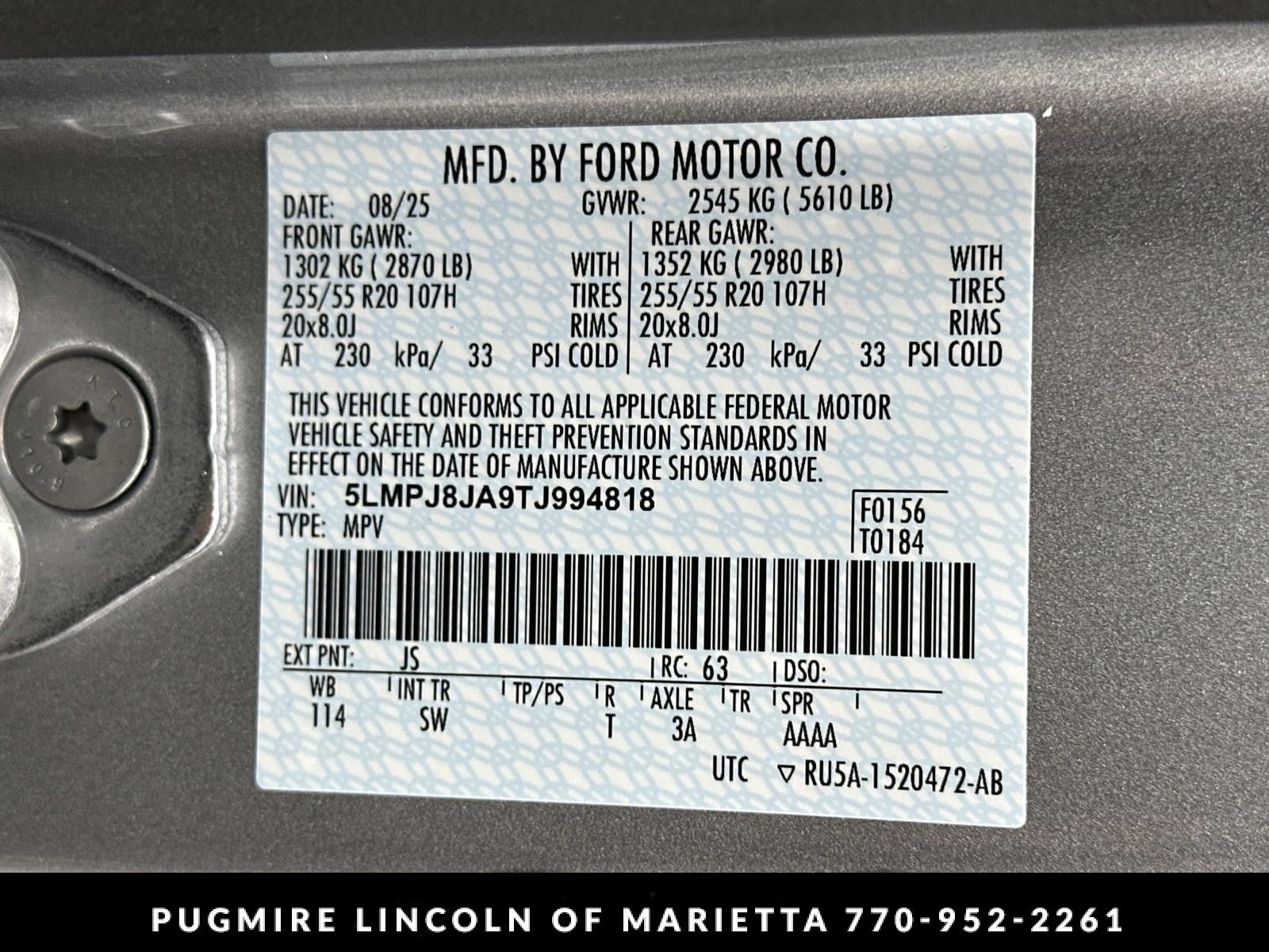 New 2026 Lincoln Nautilus Premier w/ Equipment Group 102A AWD/4WD image 34