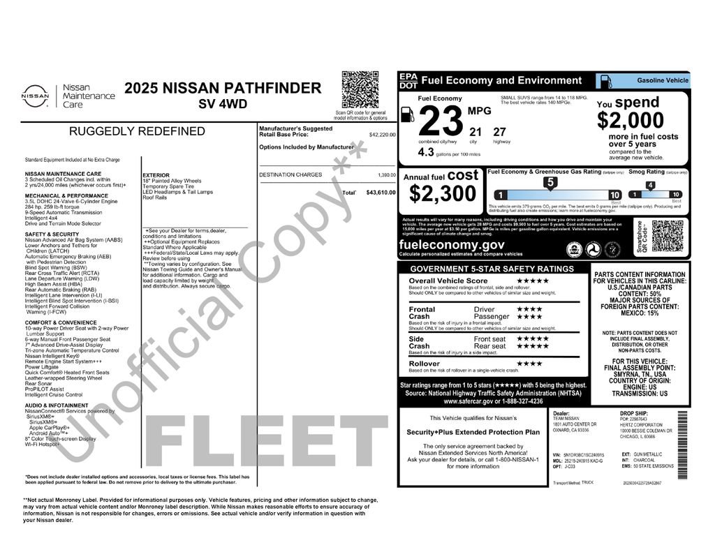 Certified 2025 Nissan Pathfinder SV AWD/4WD image 21