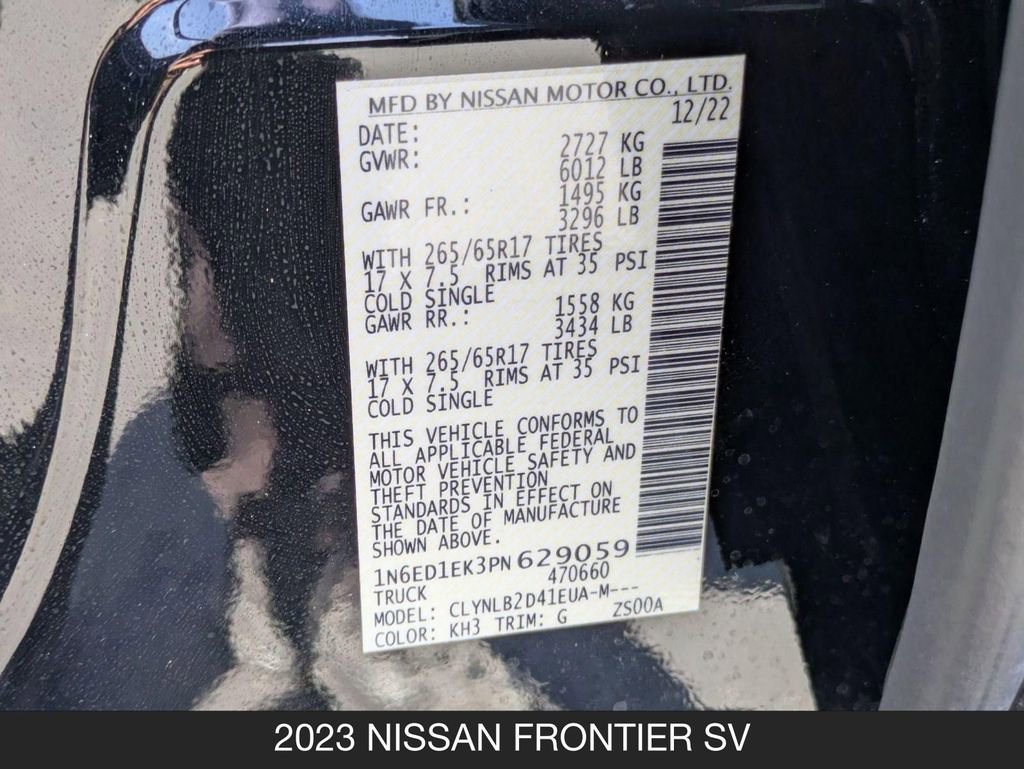 Used 2023 Nissan Frontier SV w/ Midnight Edition Package AWD/4WD image 25