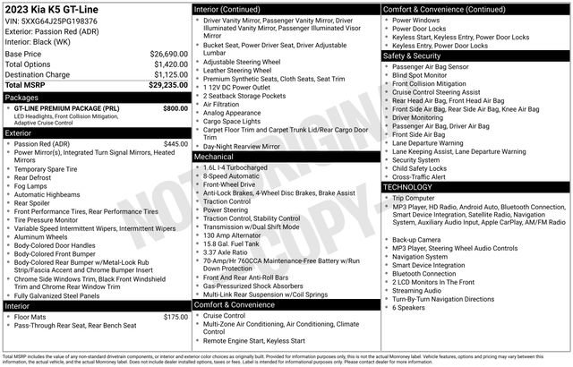 Certified 2023 Kia K5 GT-Line w/ GT-Line Premium Package FWD image 25