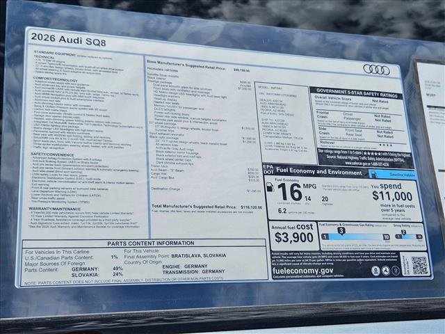 New 2026 Audi SQ8 Prestige AWD/4WD image 18