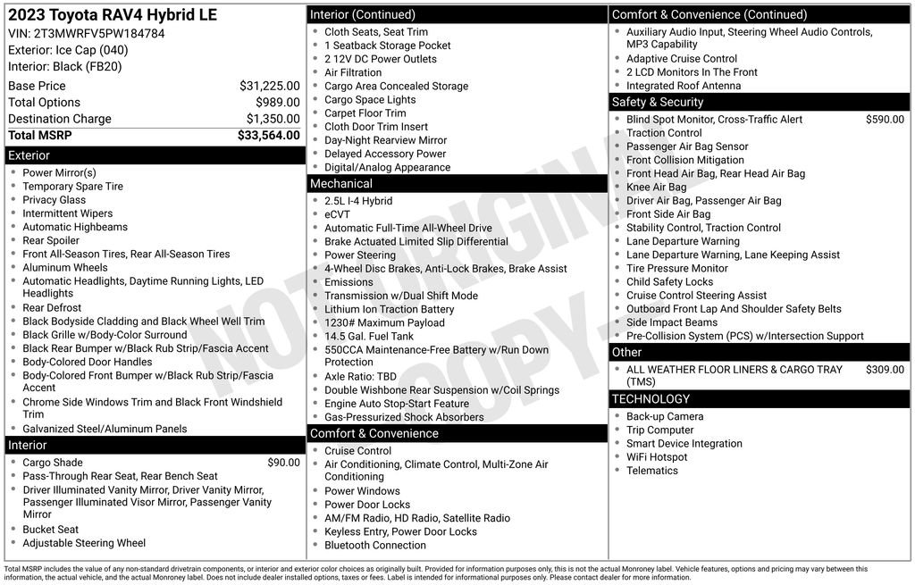 Used 2023 Toyota RAV4 LE AWD/4WD image 32