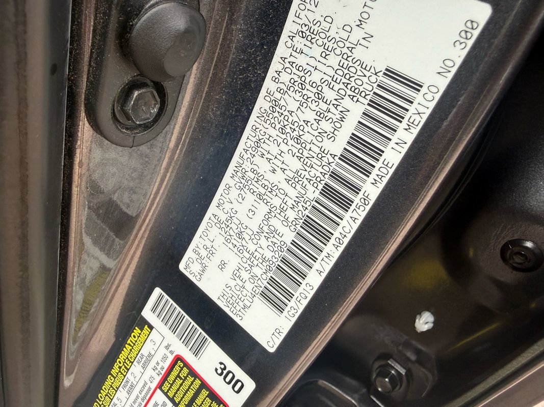 Used 2012 Toyota Tacoma 4x4 Double Cab w/ SR5 Pkg image 31