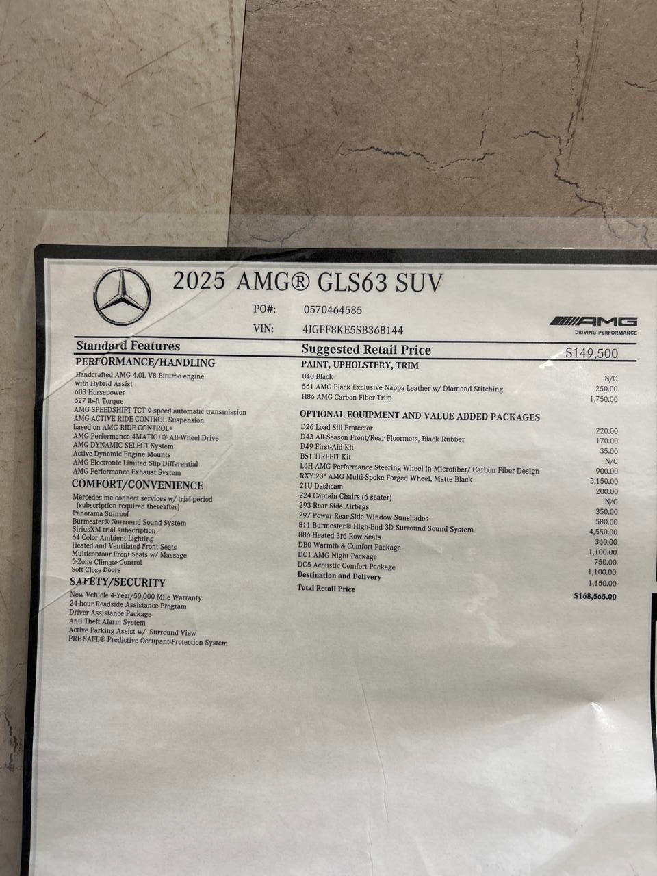 Used 2025 Mercedes-Benz GLS 63 AMG 4MATIC image 3