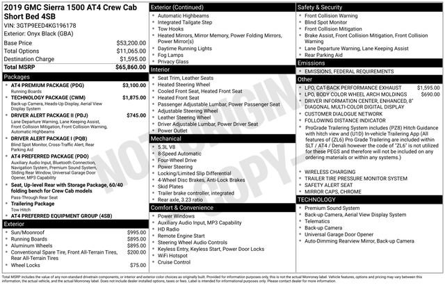 Used 2019 GMC Sierra 1500 AT4 w/ AT4 Premium Package image 2