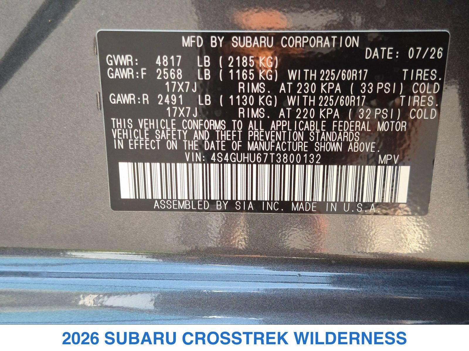 New 2026 Subaru Crosstrek 2.5i Wilderness AWD/4WD image 30