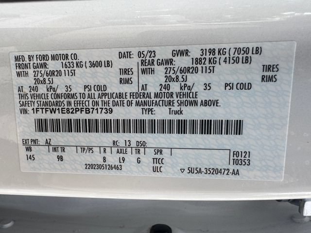 Used 2023 Ford F150 Platinum w/ Equipment Group 701A High AWD/4WD image 33