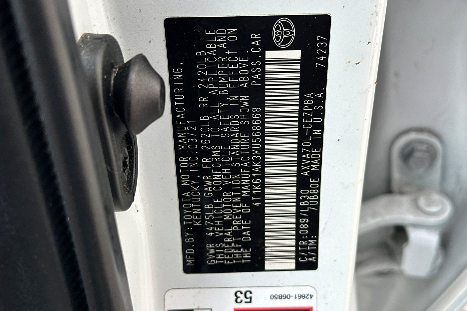 Used 2021 Toyota Camry XSE w/ Carpet Mat Package (TMS) FWD image 38