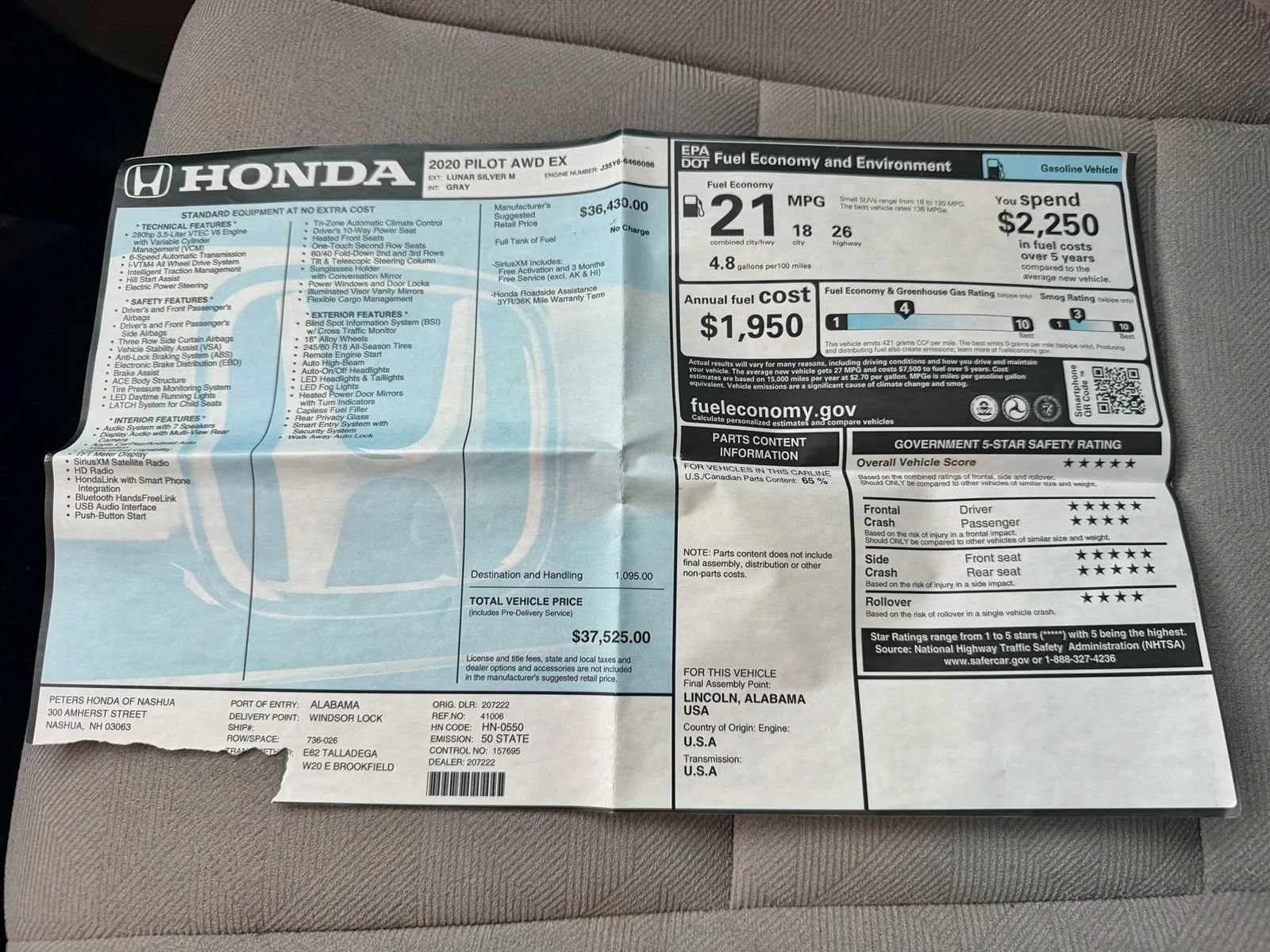Used 2020 Honda Pilot EX image 74