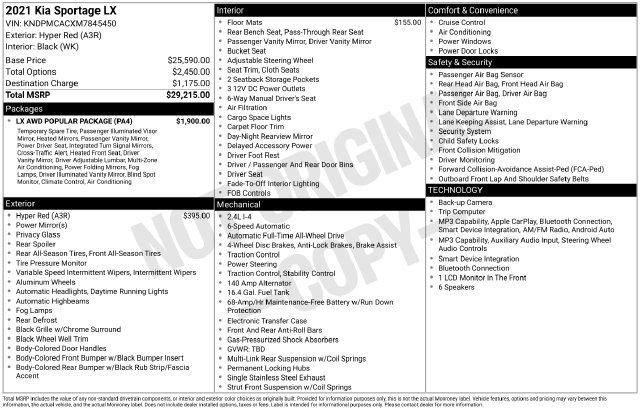 Used 2021 Kia Sportage LX w/ LX AWD Popular Package image 27