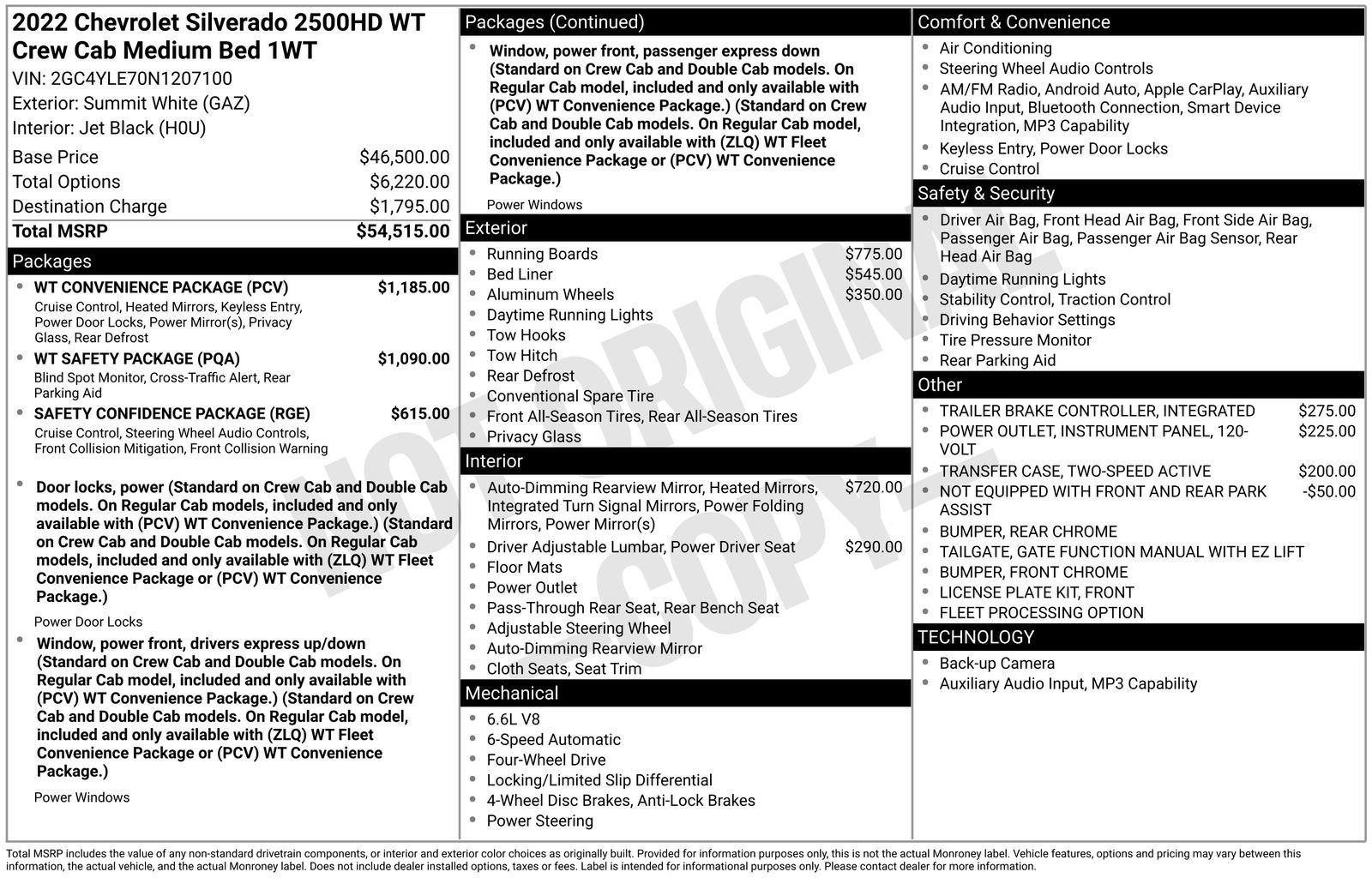 Used 2022 Chevrolet Silverado 2500 W/T w/ WT Convenience Package image 6