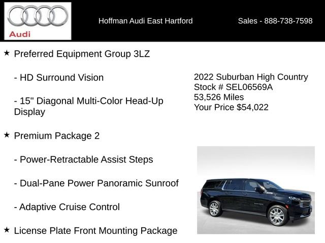 Used 2022 Chevrolet Suburban High Country w/ Premium Package 2 image 36