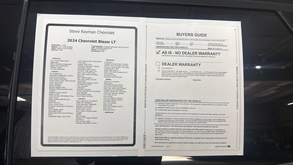 Certified 2024 Chevrolet Blazer LT w/ Convenience Package FWD image 27