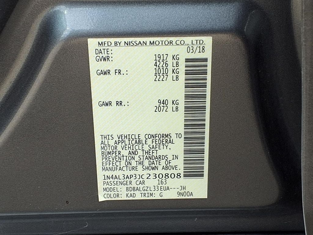 Used 2018 Nissan Altima 2.5 S w/ S Convenience Package FWD image 13