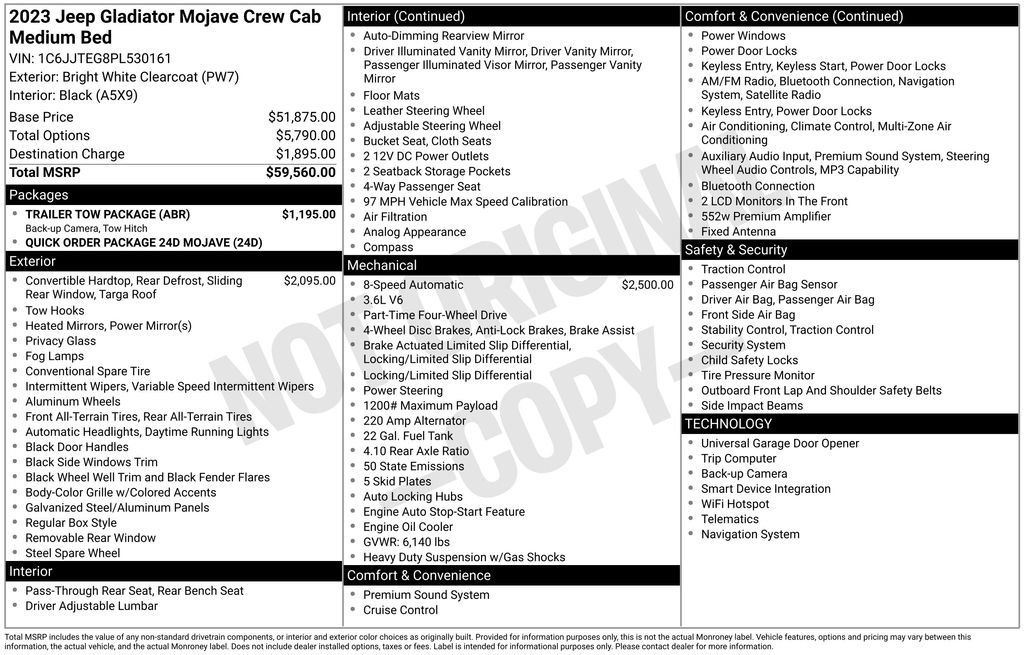 Used 2023 Jeep Gladiator Mojave w/ Trailer Tow Package image 38